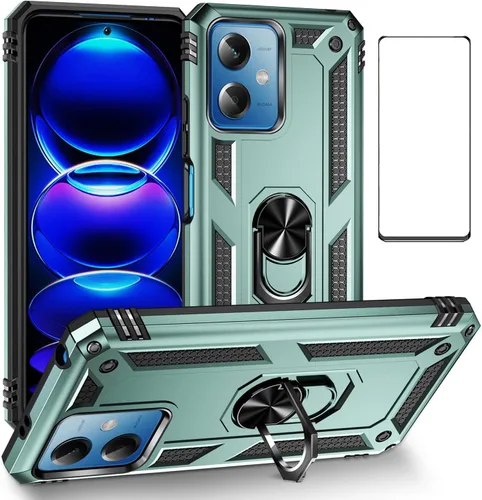 Vista 81 de Funda para Xiaomi POCO X3 NFC /X3 Pro con protector de pantalla, armadura de protección militar híbrida resistente a prueba de golpes, funda Negro