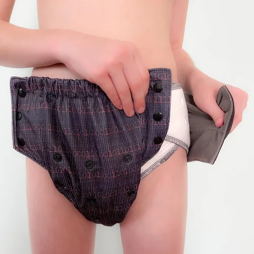 Vista 4 de EcoAble Juego de pañales de tela nocturna para niños grandes, de 6 a 16 años Bragas protectoras para necesidades especiales para incontinencia