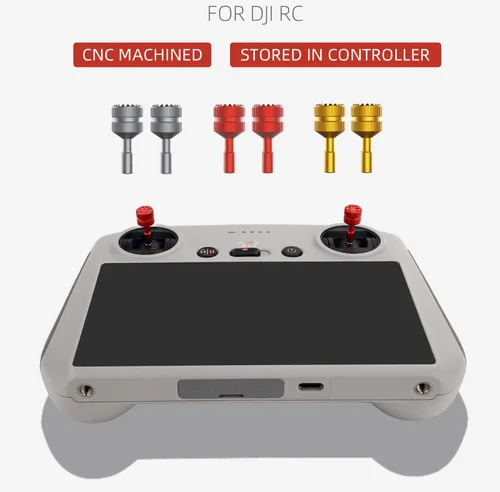 Vista 2 de 2 palos de control remoto mini 3 Pro, mini 3 Pro Drone CNC de aluminio de repuesto de joystick para pulgarjoystick repuesto para accesorios Mini 3