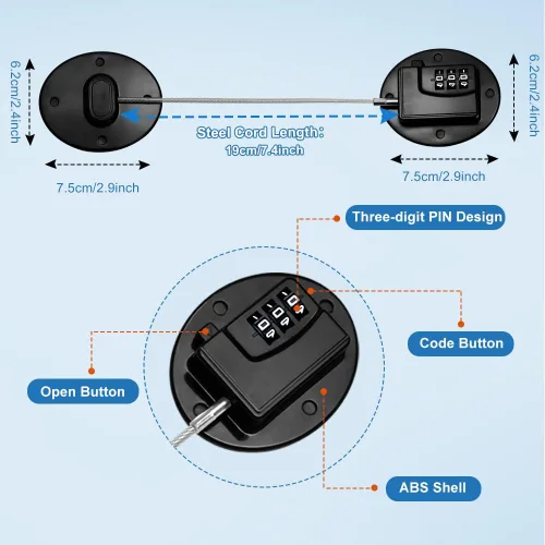 Vista 5 de AOSITE Cerradura digital sin llave: pestillos multiusos a prueba de niños para refrigerador, congelador, gabinete, cajón y armario, cerradura