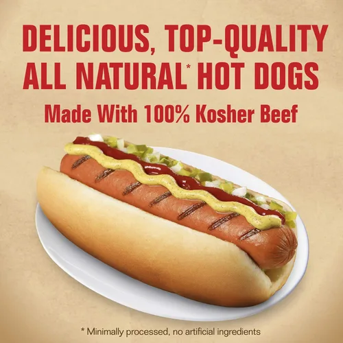 Vista 4 de Hebrew National All Natural (1) Franks de carne sin curar, perros calientes, 10.3 onzas, paquete de 6