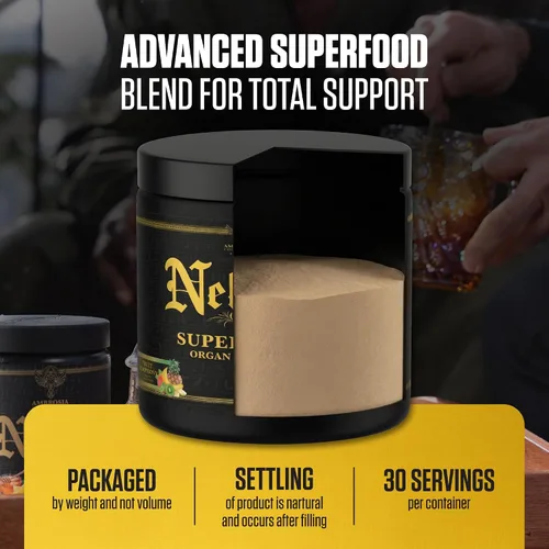 Vista 6 de Ambrosia Superfood Polvo de apoyo para órganos y ciclos Soporte hepático y renal con cardo mariano, arroz de levadura roja y CoQ10 13