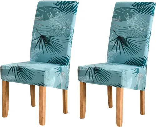 Vista 10 de Deisy Dee XL/extragrandes, fundas extraíbles y lavables, de Spandex suave, extra grandes para sillas de comedor para cocina (flor roja, 2)