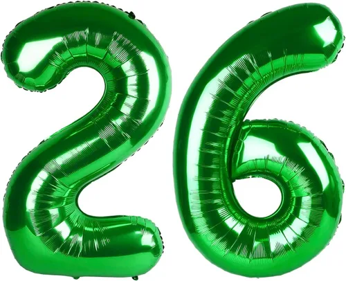 Vista 451 de Globos con números de 40 pulgadas, color negro, para decoraciones de cumpleaños de 10 a 100 años Jumbo 40In & Vibrant Color, With Hanging Holes