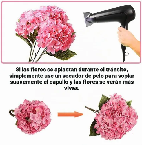 Vista 9 de 2 ramos de flores artificiales de hortensias de seda negra de 20 pulgadas