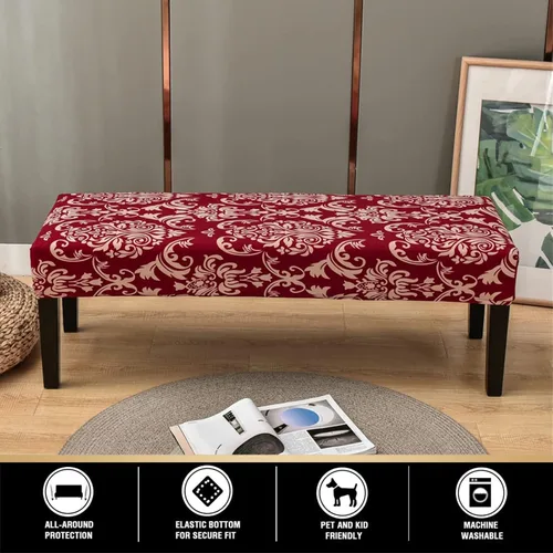 Vista 6 de Eco-Ancheng Funda para Silla de Comedor - Funda Desmontable para Banco, Asiento y Protección de Silla - Para Sala de Estar y Cocina
