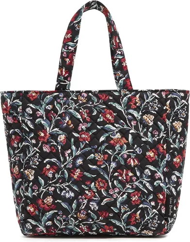 Vista 6 de Vera Bradley Lonchera de algodón para mujer, diseño a cuadros de amatista, algodón reciclado, talla única