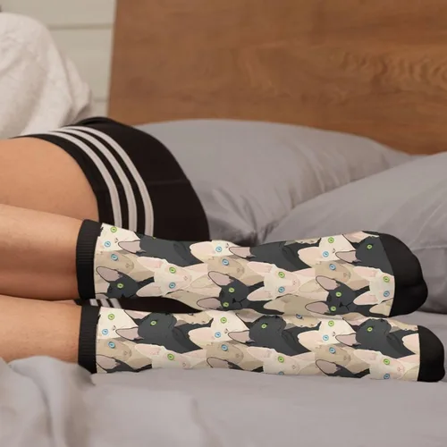 Vista 4 de Calcetines divertidos de moda para hombres y mujeres, cómodos y divertidos, calcetines de vestir locos