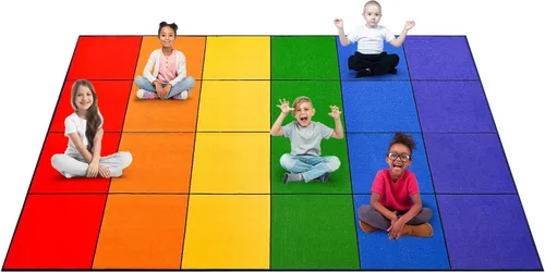 Vista 12 de Booooom Jackson Alfombra de juego para niños, 2'8" x 5' Non-Slip Washable City Road Play Mat with Gift Box – Ideal Birthday Gift for Toddlers