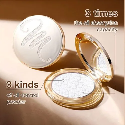 Vista 5 de Polvo facial Gold Diamond, para corrector e ilumina todo el día, de larga duración y control de aceite, cosméticos faciales ligeros