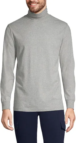 Vista 13 de Lands' End - Camisa de cuello alto Super-T de mezcla de algodón para hombre Negro