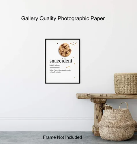 Vista 8 de Decoración artística de pared con definición de galletas con chispas de chocolate para el hogar, apartamento o cafetería, divertido póster