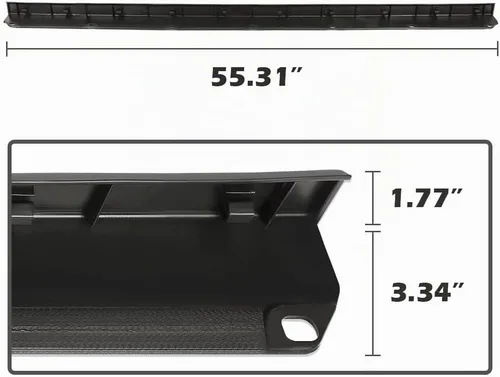 Vista 3 de G-PLUS Protector de portón trasero superior con moldura de textura de alerón, Compatible con Toyota Tacoma 2005 2006 2007 2008 2009 2010 2011 2012