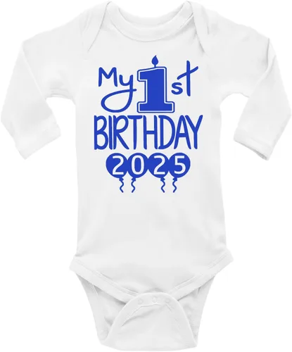 Vista 36 de Reaxion Traje de cuerpo entero hecho a mano para bebé niño y niña, mi primer cumpleaños 2024