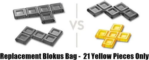 Vista 2 de BLOKUS Piezas de repuesto para juegos ~ 21 PIEZAS AMARILLAS