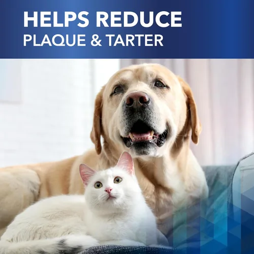 Vista 2 de Clenz-A-Dent ProDen PlaqueOff - Copos de salud bucal para perros y gatos, aceptados por VOHC, apoya el control de placa y sarro, refresca