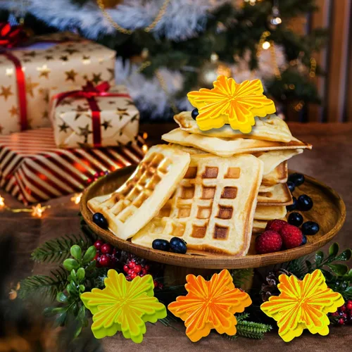 Vista 2 de 2 moldes de silicona para copos de nieve para chocolate, juego de moldes para hornear Acxydm Navidad, moldes de vela de Navidad, moldes de jabón