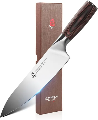 Vista 9 de TUO Kiritsuke - Cuchillo de chef de 8.5 pulgadas, cuchillo de chef Kiritsuke para carne y verduras, cuchillos de cocina japoneses - Acero inoxidable