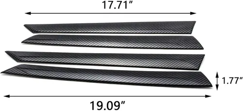 Vista 4 de x xotic tech Tira de cubierta de moldura de panel de puerta lateral interior, patrón de fibra de carbono, compatible con Honda Accord Sedan 10ª