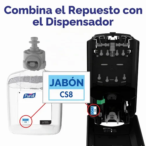 Vista 7 de Purell CS8 - Recambio de espuma de jabón saludable, sin fragancia, 2 unidades x 40.6 fl oz -7874-02