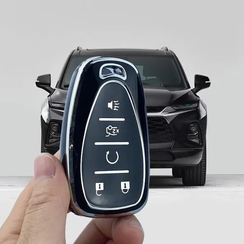 Vista 4 de Funda para Llavero Compatible con Chevy Camaro Cruze Equinox Malibu Traverse Blazer Volt Bolt Sonic Trax