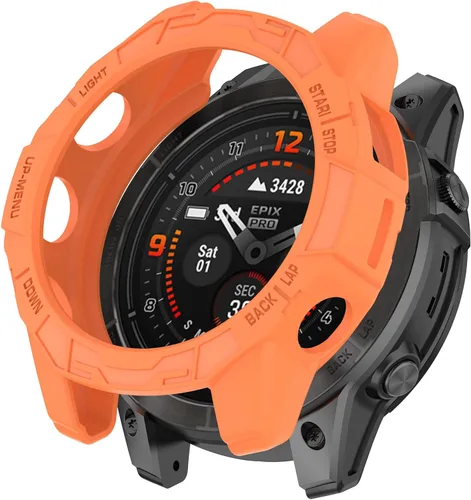 Vista 8 de Funda protectora para Garmin EPIX Pro de 1.96 pulgadas, resistente a los arañazos, suave y duradera, funda protectora de TPU transparente