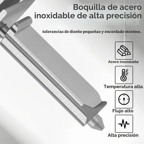 Vista 5 de Boquilla de acero inoxidable de 0.008 in de cambio rápido A1/A1 Mini/A2L Fast Speed&High Temp Integrated Structure Hot End with Silicone Cover