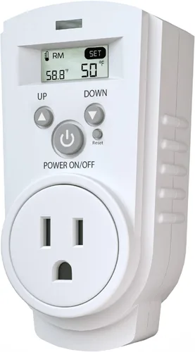 Vista 9 de EconoHome - Termostato ajustable universal con enchufe para calefacción y refrigeración - Compatible con la mayoría de los calentadores de pared
