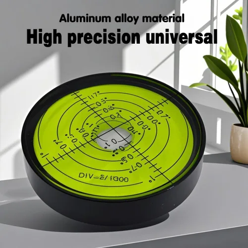 Vista 5 de 6'/0.079 in Punto de alta precisión Nivel Universal Burbuja Metal Bubble Water Leveler Cross Gauge Pequeño Hogar (negro verde)