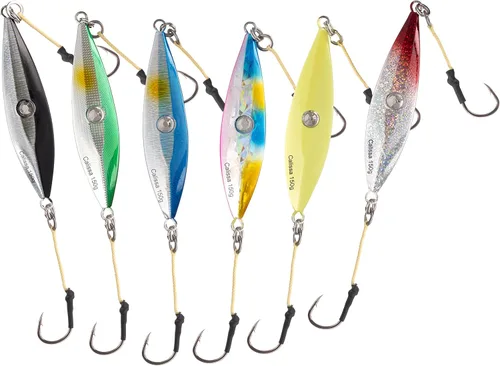 Vista 6 de Calissa Offshore Tackle Plantilla de caída rápida 80g 150g 250g 68kg Ganchos de asistencia 3/0 Mariposa - Plantilla de velocidad vertical de paso