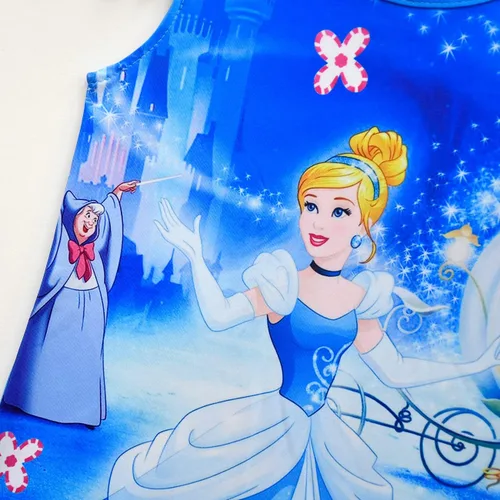 Vista 3 de WNQY Disfraz de princesa para niñas pequeñas, vestido casual con estampado de dibujos animados