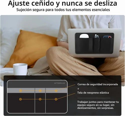 Vista 4 de Soporte para mouse y disco duro de 3 bolsillos para computadora Negro