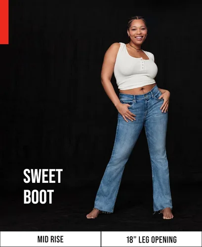 Vista 8 de Lucky Brand Jeans de tiro medio Easy Rider Bootcut para mujer