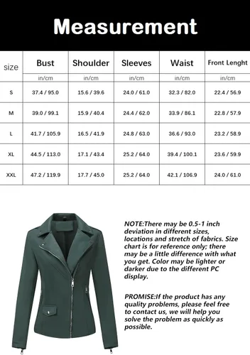 Vista 6 de Bellivera Chaquetas de cuero sintético para mujer, abrigo corto de moda para primavera e invierno