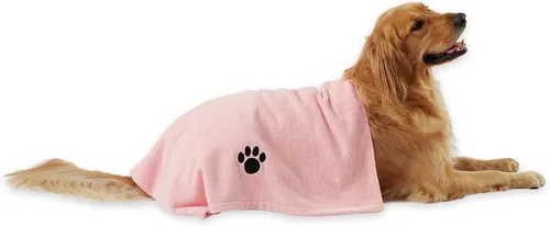 Vista 15 de Bone Dry Toalla de microfibra para aseo de mascotas, colección bordada, XL, 41 x 23.5 pulgadas, color verde lechuga (paquete de 2)