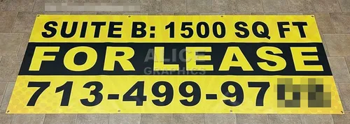 Vista 3 de Letrero impreso personalizado de 36 x 96 pulgadas con tu número de teléfono (diseño # 6), cambio de texto existente disponible (opcional)