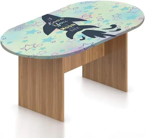 Vista 24 de Mantel ovalado ajustable para patio, decoración de helado, de poliéster elástico, fondo de gofre con estampado de dulce verano, se adapta a mesas