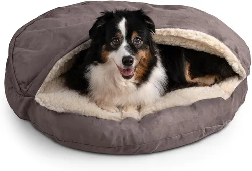 Vista 58 de Snoozer Cama de lujo de microsuede acogedora estilo cueva para mascotas, pequeña, antracita For small sized pets, Removable washable cover