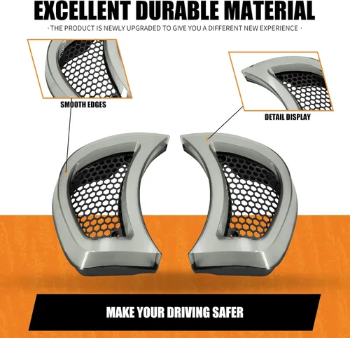 Vista 9 de Luces LED de ventilación para faros delanteros, luz de circulación para Harley Road Gilde FLTRX 2015-2023 (transparente)