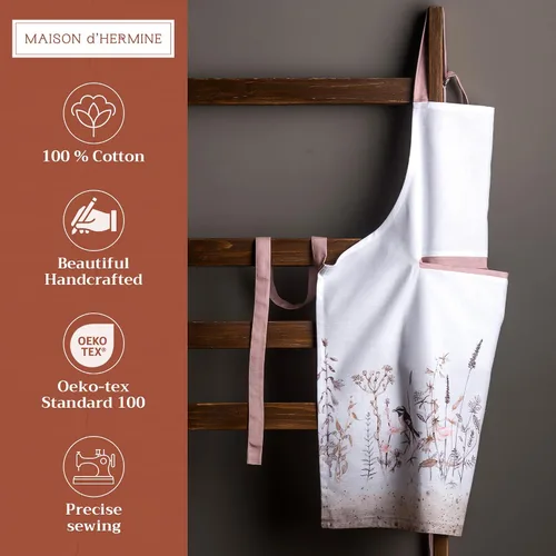 Vista 132 de Maison d' Hermine Delantales para mujer con bolsillo, 100% algodón (27.50 x 31.50 pulgadas)