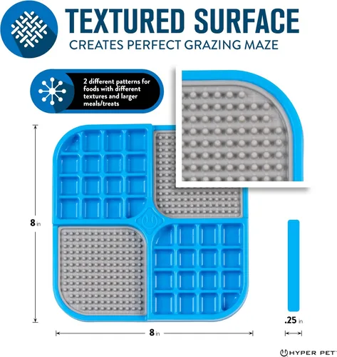 Vista 4 de Hyper Pet IQ Treat Lick Mat para perros y gatos Alimentador lento para perros y gatos y juguete de enriquecimiento Fabricado en Estados Unidos