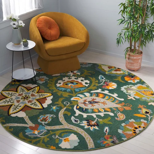 Vista 16 de SAFAVIEH Colección Monaco - Alfombra para pasillo, 2.2 x 6 pies, color marfil y multicolor, diseño floral bohemio, no desprende pelusa y de fácil