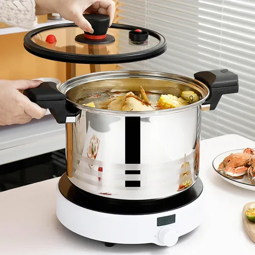 Vista 5 de Juego de olla a presión eficiente Recetas Cocina eléctrica Ahorro de energía Utensilios de cocina