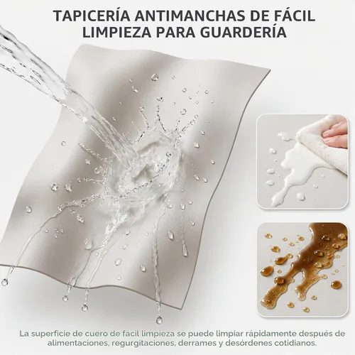 Vista 7 de SUNWAVE Mecedora eléctrica para guardería con reposabrazos ajustables para Gris
