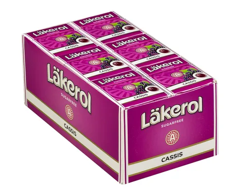 Vista 2 de Lakerol Cassis (grosella negra) Pastillas sin azúcar, 0.8 onzas (paquete de 24)