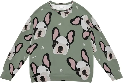 Vista 10 de Sudadera con cuello redondo y manga larga, diseño de nutrias marinas, diseño de animales oceánicos, para otoño e invierno multicolor (Multicolor01)