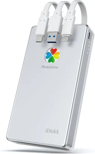 Vista 11 de iDiskk Disco duro externo de 500 GB con certificación MFi de Apple, almacenamiento de archivos de fotos y video con un solo clic, compatible