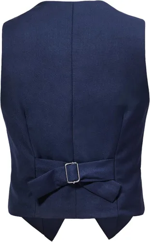 Vista 2 de Visaccy Chaleco de traje formal con 3 botones para niños y niñas, marino
