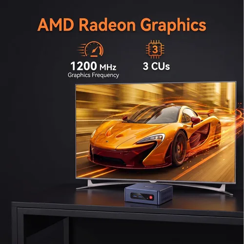 Vista 4 de Beelink Mini PC SER3, AMD Ryzen 3 3200U (hasta 3.5 GHz), 8 GB DDR4 256 GB SSD, mini computadora de escritorio compatible con pantalla HDMI dual 4K