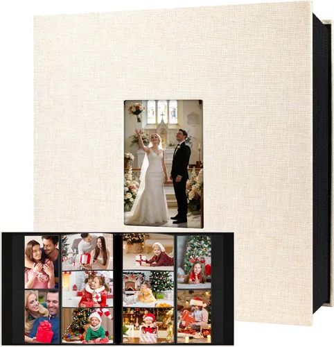 Vista 10 de Aevdor - Álbum de fotos de 4 x 6 pulgadas (10 x 15 cm) con 700 bolsillos, cubierta de cuero, capacidad extragrande para álbumes de fotos familiares